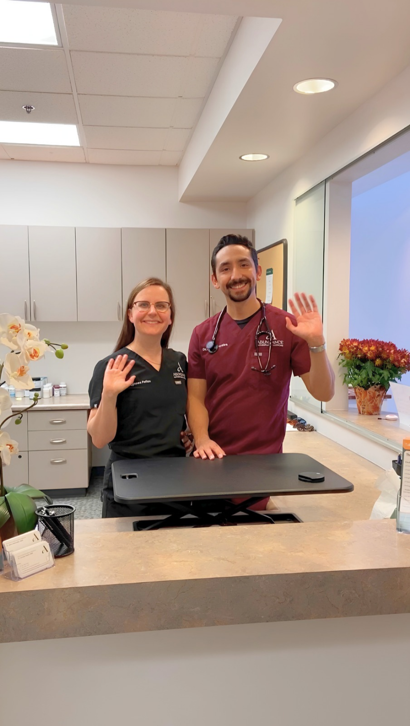 Dr. Felton and Dr. Gonzales together at the clinic